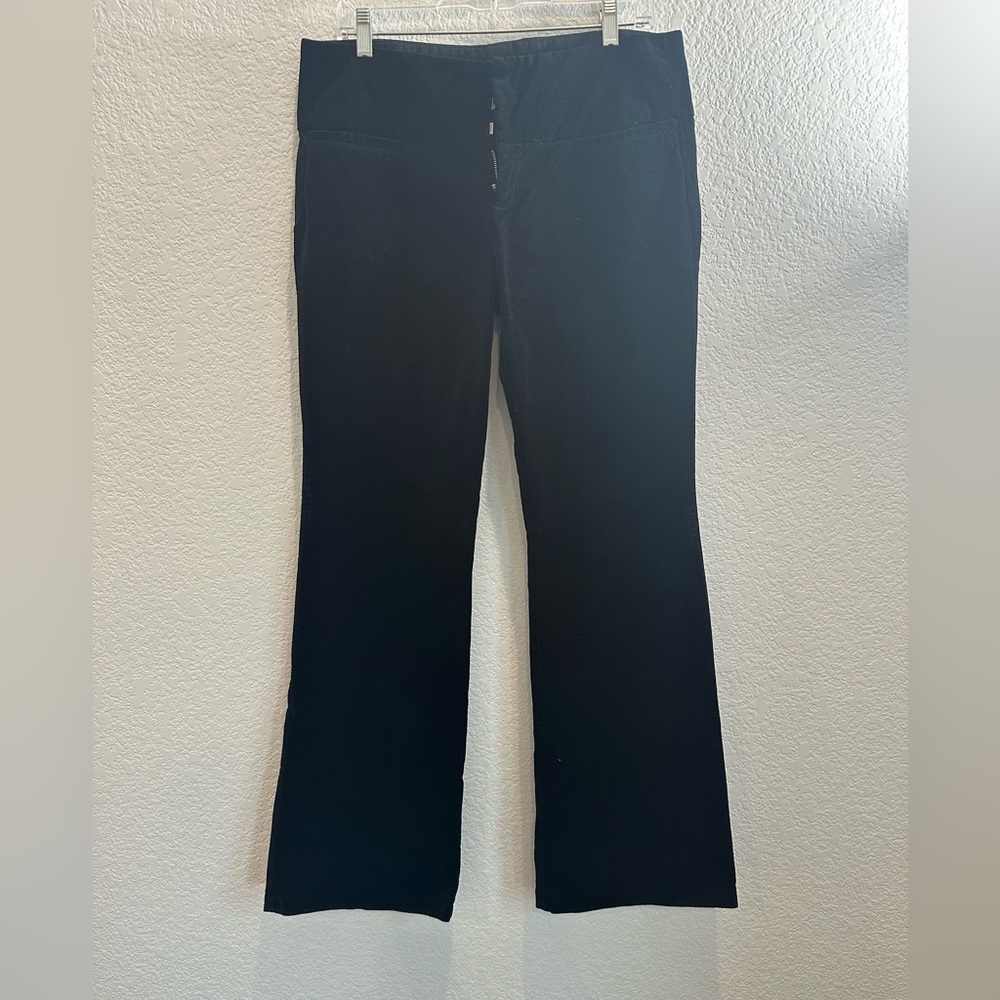 Black Boot Cut Velvet look, Flare Pants for Versatile Style.